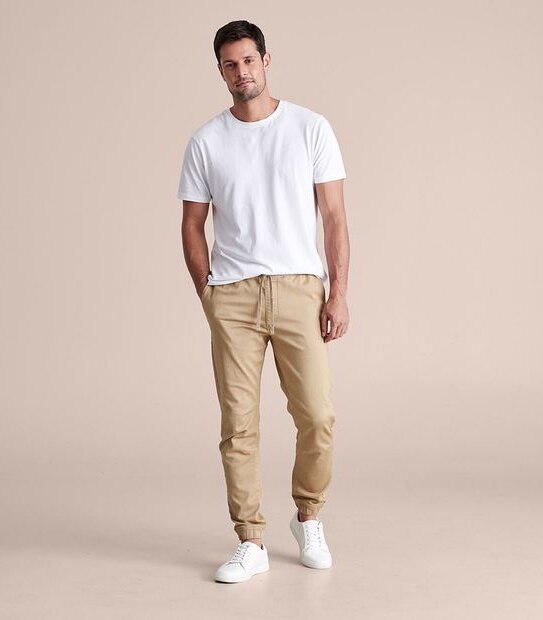 Knit Woven Jogger Pants