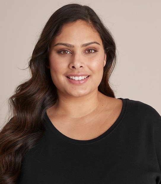 Curve Scoop Neck Jersey Dress