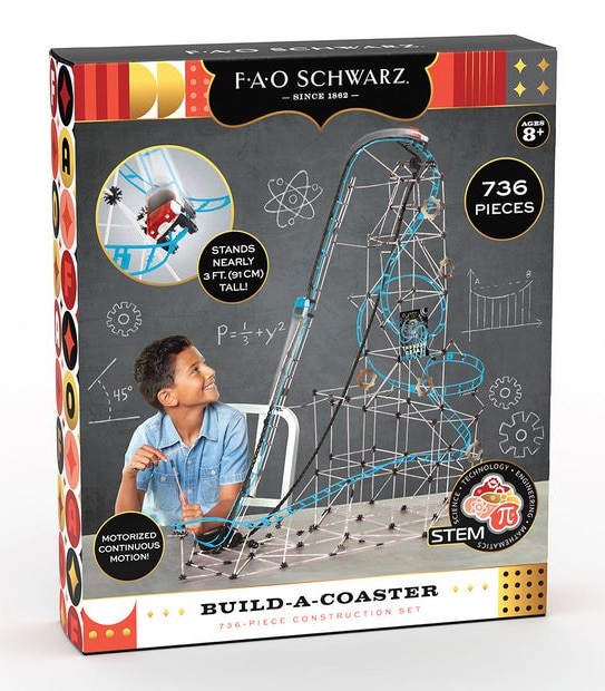 FAO Schwarz - Toy Build-A-Coaster 736-Piece Construction Set