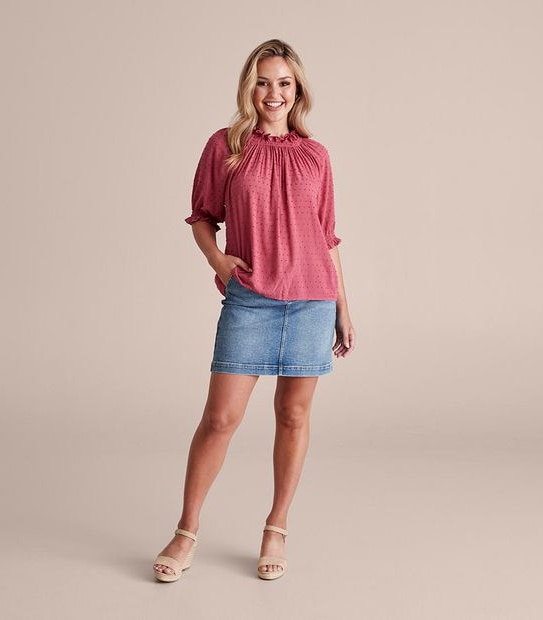 Dannii Minogue Petites Puff Sleeve Top