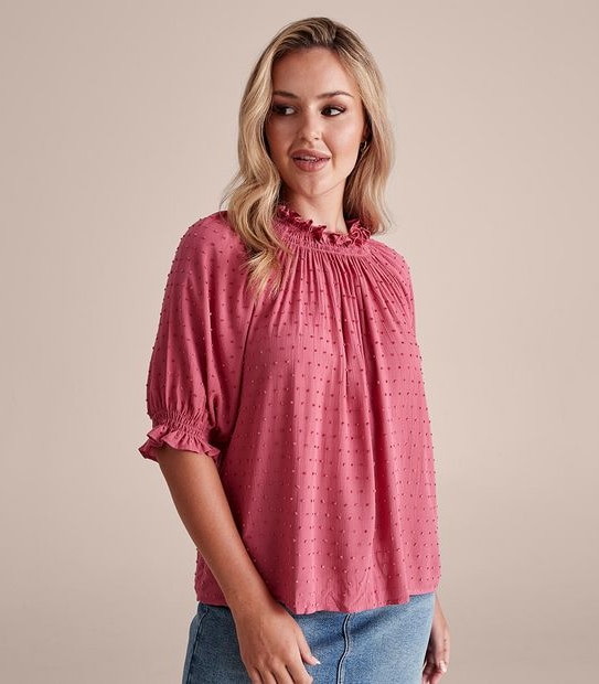 Dannii Minogue Petites Puff Sleeve Top