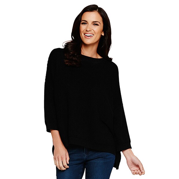 Ottoman Rib Jumper - Black Ottoman Rib Jumper - Black