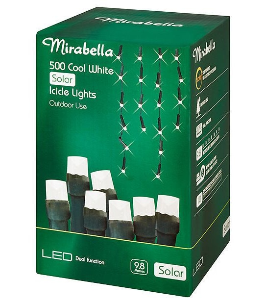 500 LED Cool White Icicle Lights
