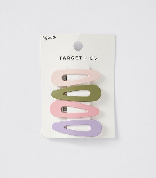 4 Pack Soft Touch Hair Clips