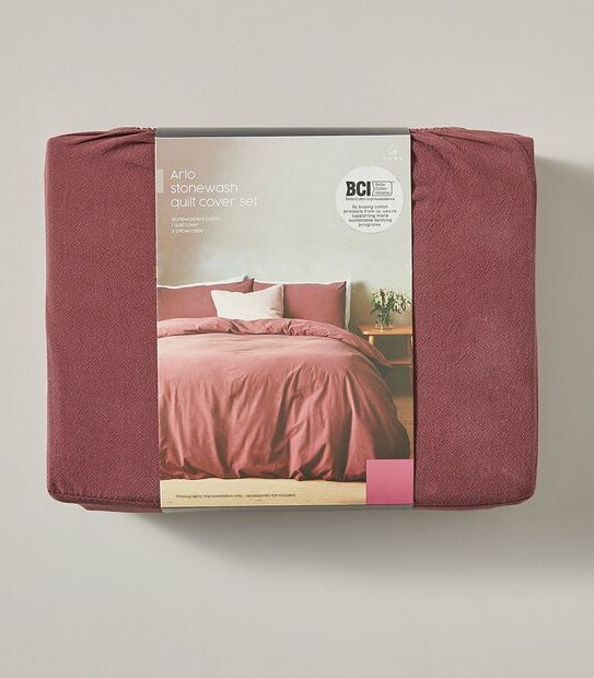 Arlo Stonewash Quilt Cover Set Queen Bed Target Australia
