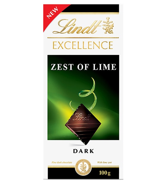 Lindt Excellence Chocolate Block - Zest Of Lime