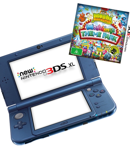 NEW Nintendo 3DS XL Console + Moshi Monsters Game Bundle