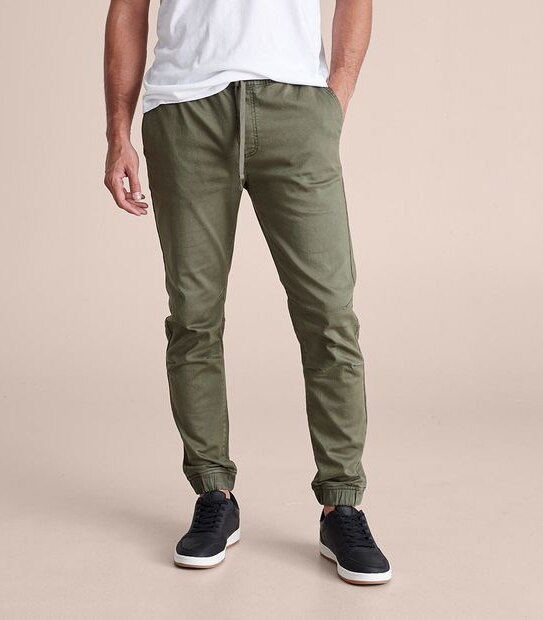 Knit Woven Jogger Pants