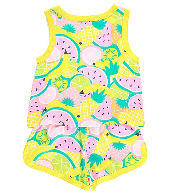 Girls' Layered Fruit Print Playsuit 2 of 3