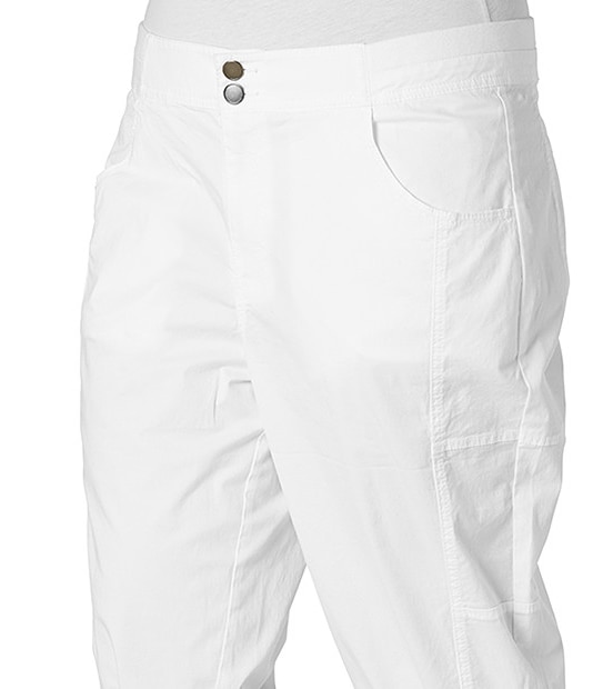 Belle Curve Rib Waist Crop Pants - White 4 of 4
