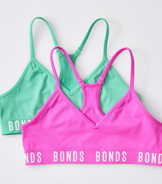 Bonds 2 Pack Stretchie Racer Crop - Pink/Green