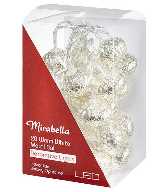 20 LED Metal Ball Lights