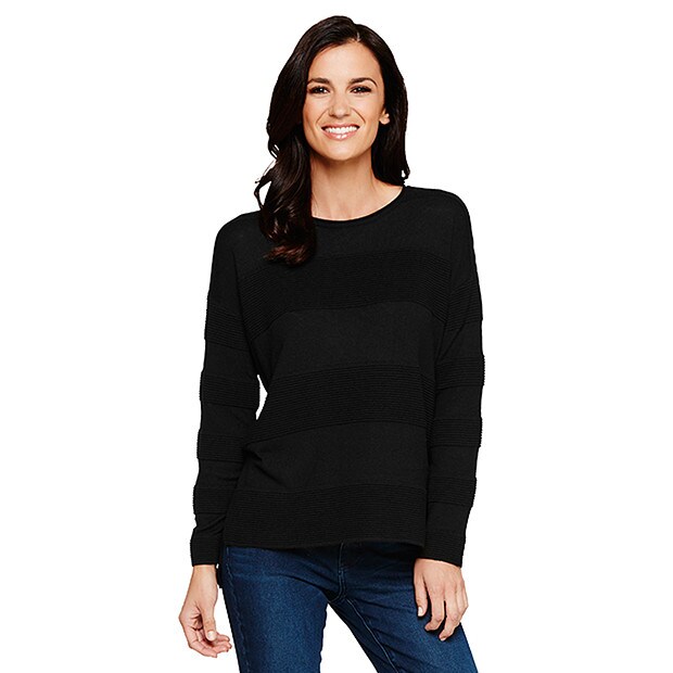 Ottoman Rib Jumper - Black Ottoman Rib Jumper - Black