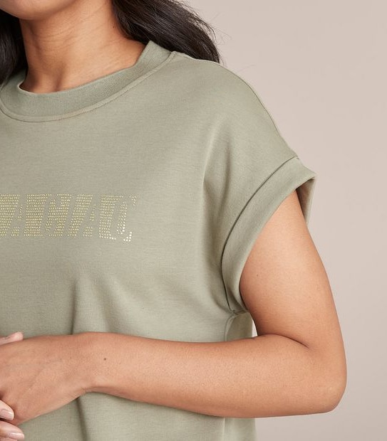 Dannii Minogue Petites Grown On Sleeve Neck Rib T-Shirt