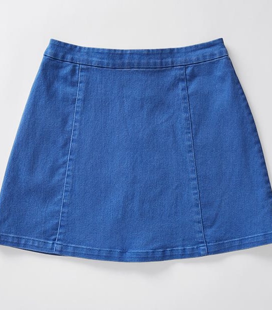 Future You Zip Through Denim Skirt
