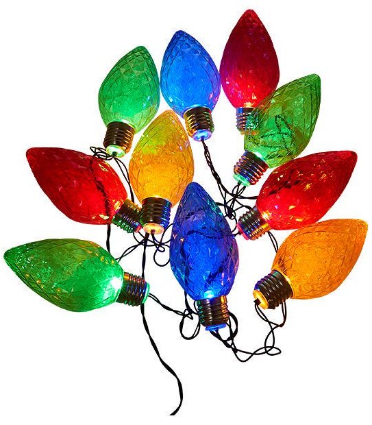 10 LED Coloured Large Pine Cone Lights