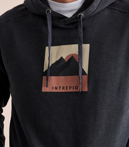 Garment Dyed Slub Popover Hoodie