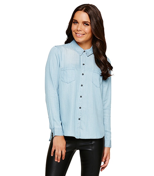 Dannii Minogue Petites Chambray Shirt