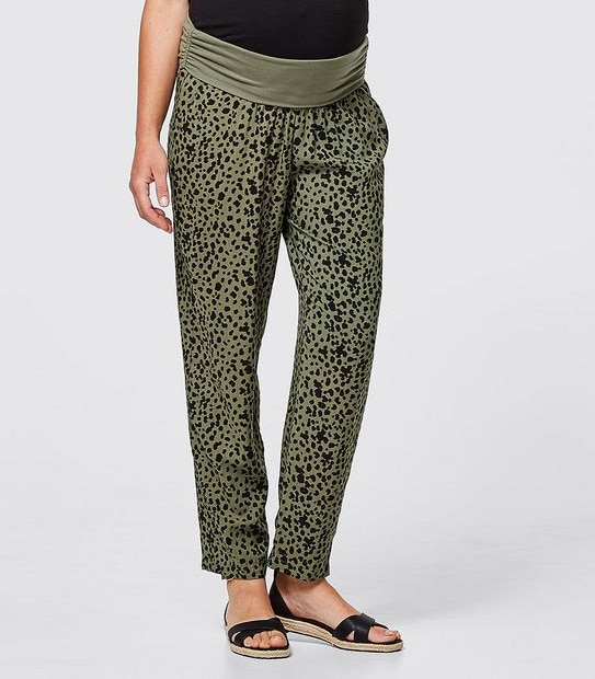 Maternity Over The Belly Jogger Pants - Animal Print