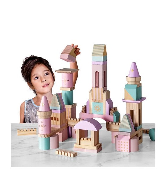 FAO Schwarz - Toy Castle Blocks 75 Pieces Solid Wood