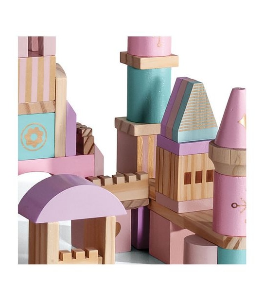 FAO Schwarz - Toy Castle Blocks 75 Pieces Solid Wood