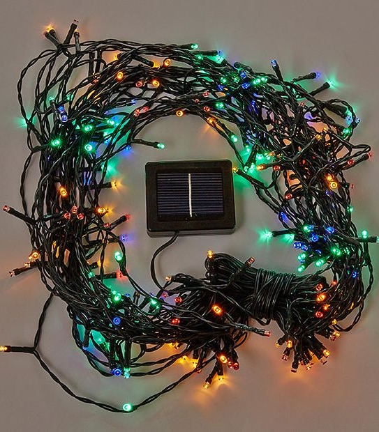 250 LED Coloured Solar Icicle Lights