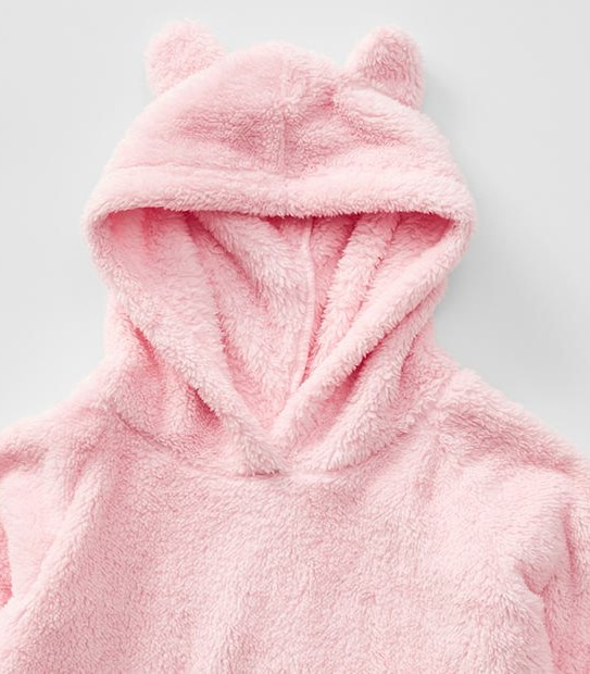 Teddy Fleece Pullover Hoodie With Ears