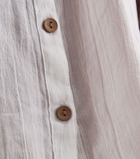 Longline Crinkle Shirt Dress