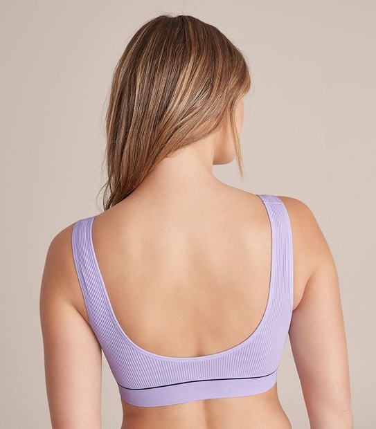 B BONDS WT44T RETRO RIB SCOOP CROP JDV WISTERIA BU 3 of 5