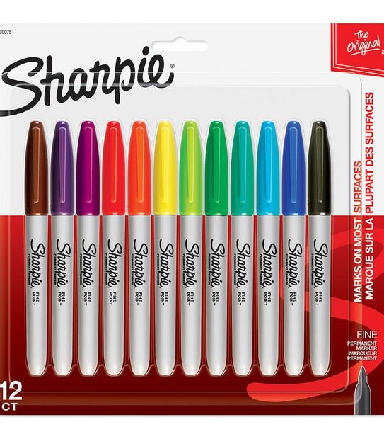 Sharpie Fine Point Fashion Permanent Markers - 12 Pack 