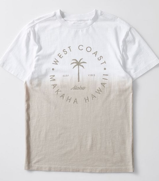 Graphic Print T-shirt - Brown Ombre