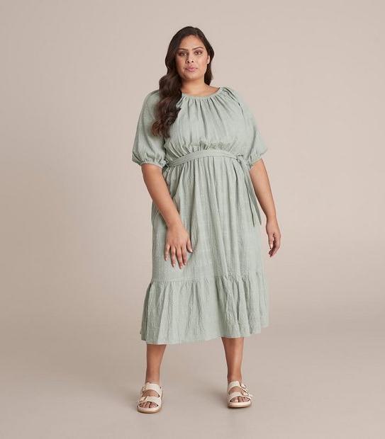Curve Textured Maxi Dress