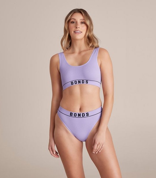 B BONDS WT44T RETRO RIB SCOOP CROP JDV WISTERIA BU