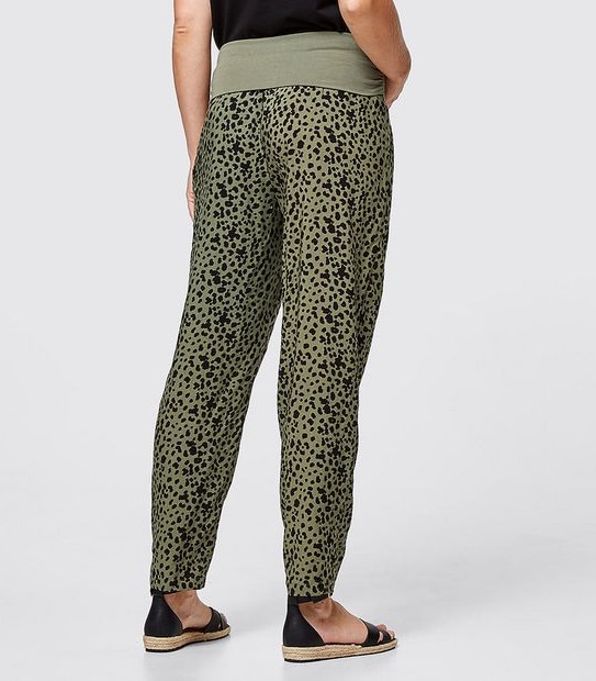 Maternity Over The Belly Jogger Pants - Animal Print