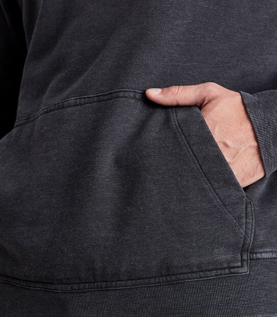 Garment Dyed Slub Popover Hoodie