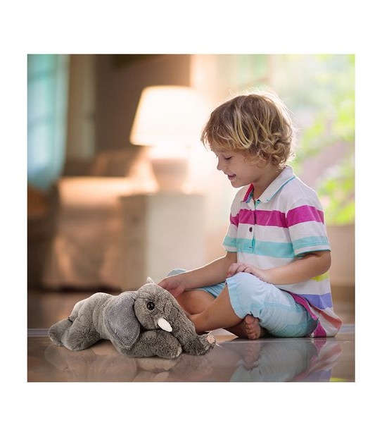 FAO Schwarz - Toy Plush Lying Elephant 15"