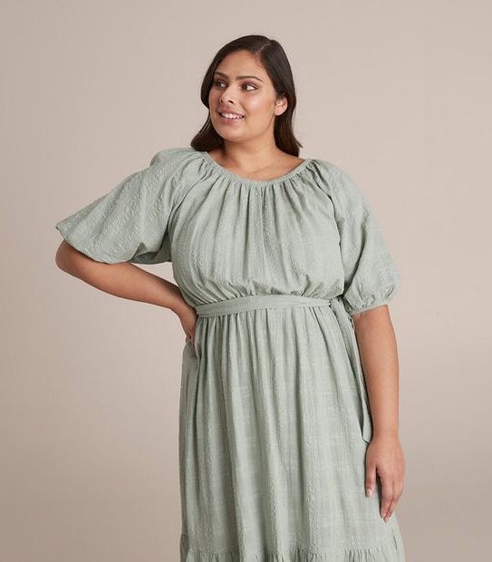 Curve Textured Maxi Dress