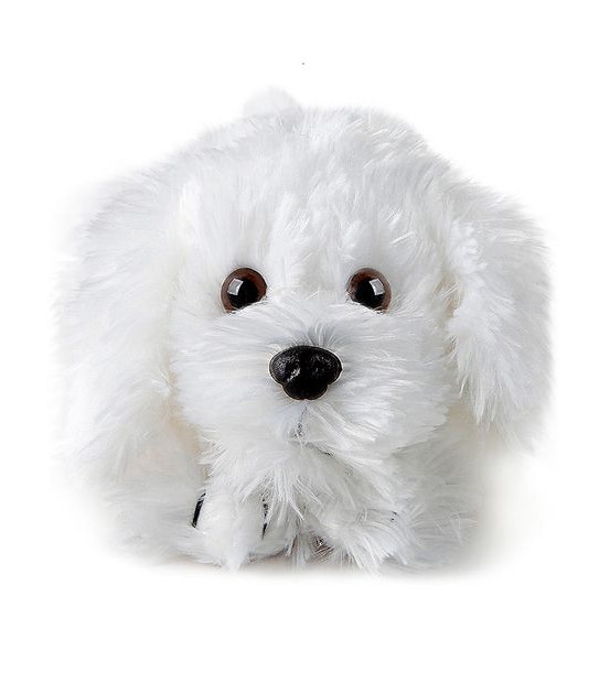 FAO Schwarz - Toy Plush Lying Maltese 15"