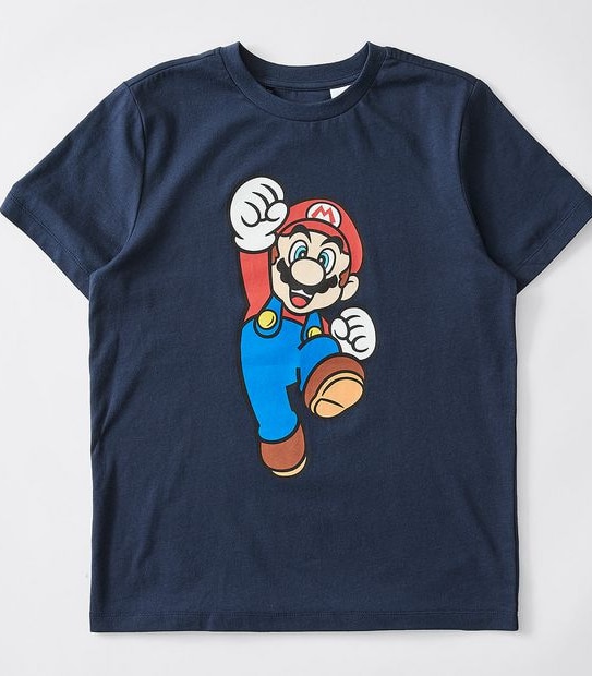 Super Mario Knit Pyjama Set - Navy BLue/Grey