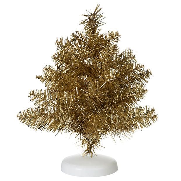 Tinsel Mini Christmas Tree - Gold