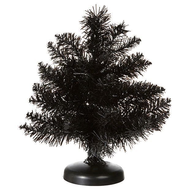 Tinsel Mini Christmas Tree - Black