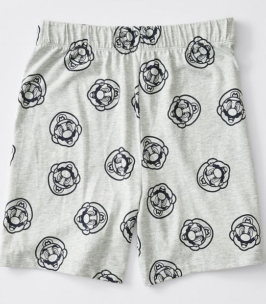 Super Mario Knit Pyjama Set - Navy BLue/Grey