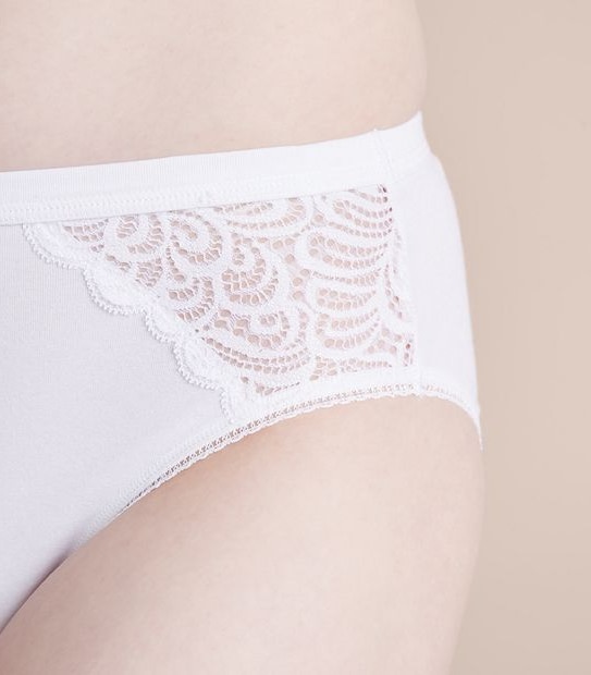 Cotton and Lace High Cut Briefs; Style: LHF27842