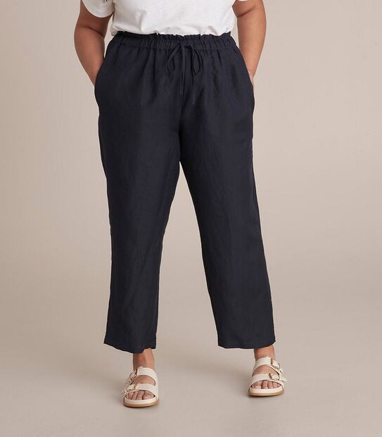 Curve Linen Blend Jogger Pants Target Australia