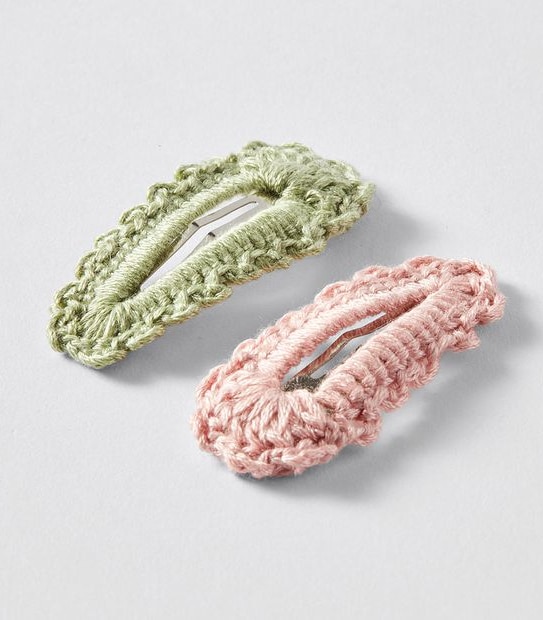 2 Pack Crochet Hair Clips