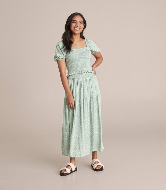Dannii Minogue Petites Tiered Midi Skirt