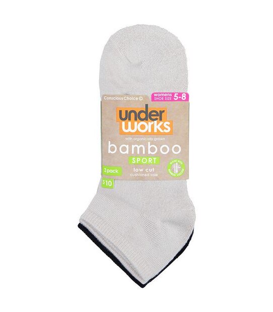 Underworks LADIES 3PK ECO BAMBOO LOW CUT - MULTI