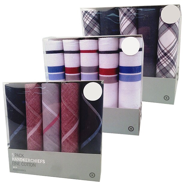 5 Pack Assorted Handkerchiefs 5 Pack Assorted Handkerchiefs