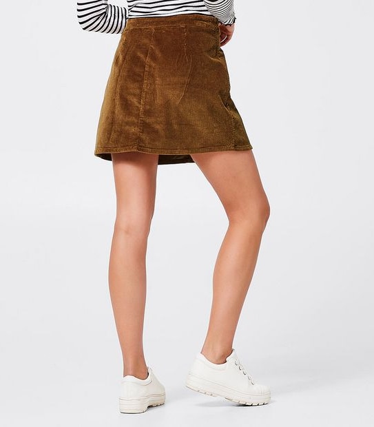 Lily Loves Cord Mini Skirt - Brown