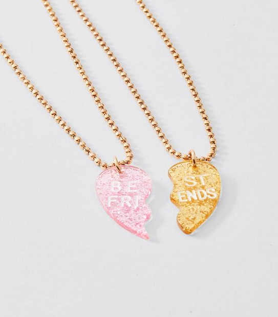 2 Piece Heart BFF Necklace